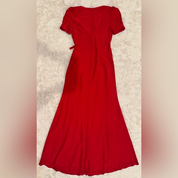 NWOT Mac Duggal 2630 Plunge Neck Embellished Cut Out Gown Red Sz 8 - Picture 5 of 6